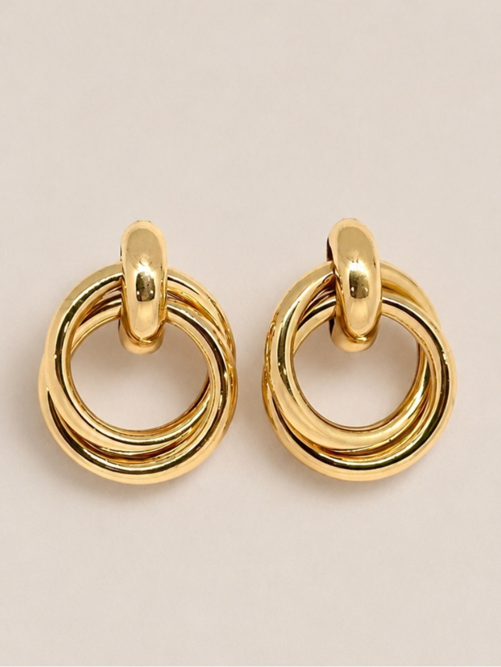 New! Gold Door Knocker Earrings (1028) NWOT